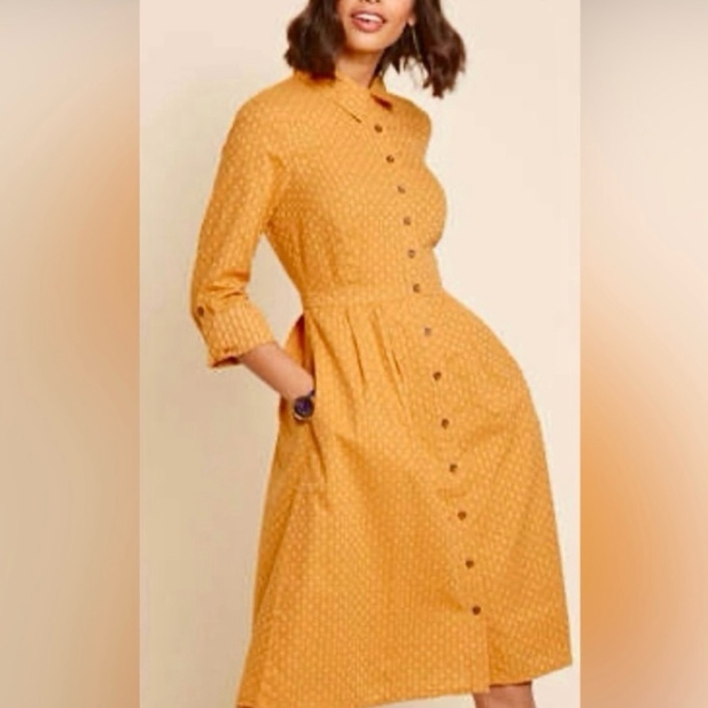 Modcloth • NWOT Broadcast Coordinator Shirt Dress 8